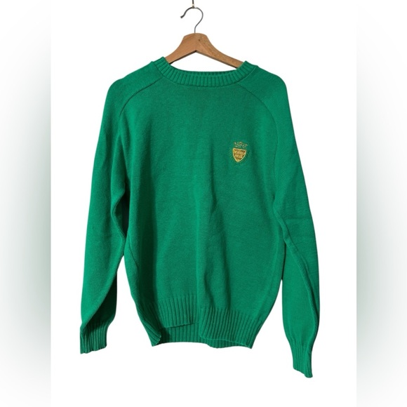 Vintage- Isle of Cotton Green Crewneck Sweater men’s size Medium Unisex - Picture 1 of 7